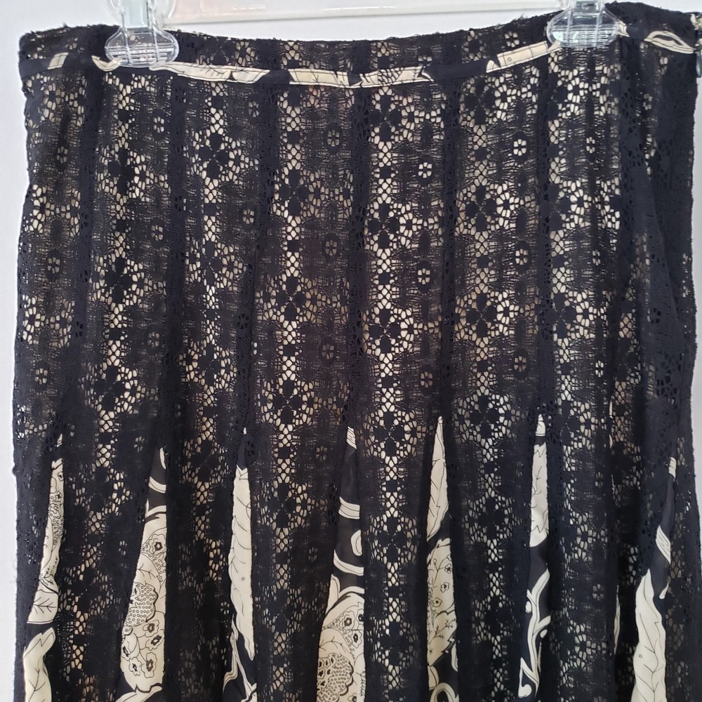Bandolino Whimsigoth Skirt SIZE 8 Y2K‎ Boho Fairy Grunge Festival Lace Scalloped - Picture 2 of 7